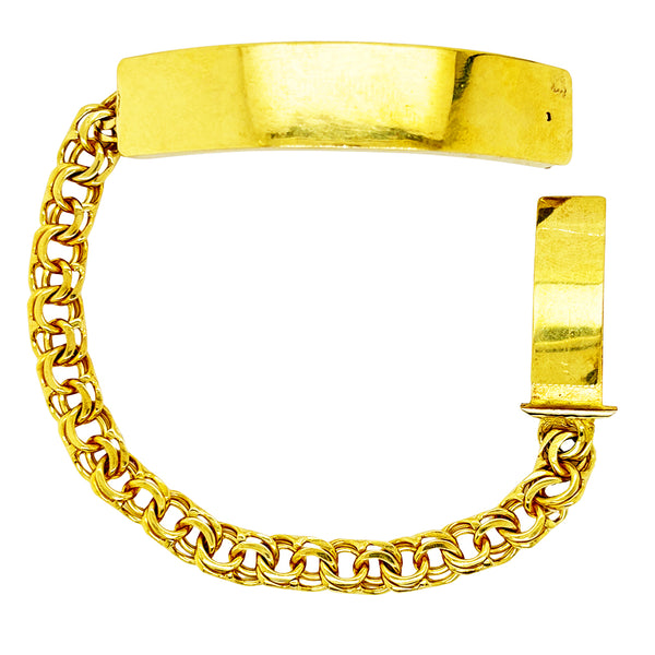 CHINO BRACELET WITH PLAIN PLATE ED002370