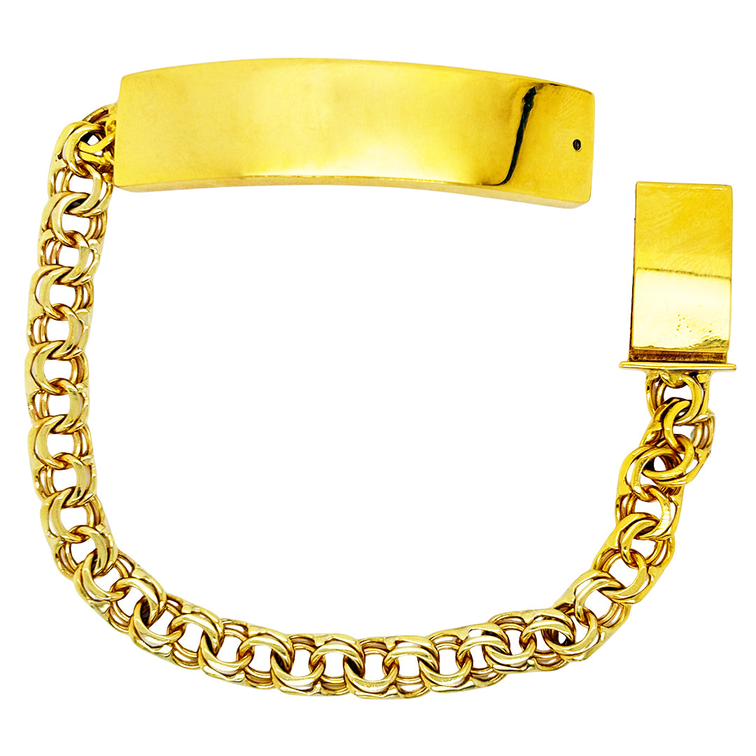 CHINO BRACELET WITH PLAIN PLATE ED001860