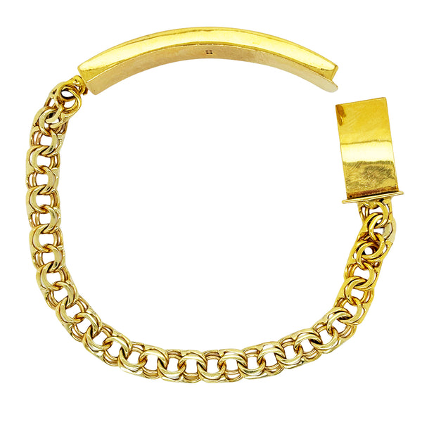 CHINO BRACELET WITH PLAIN PLATE ED001860