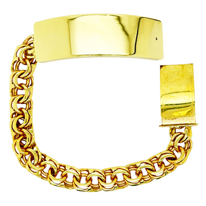 CHINO BRACELET WITH PLAIN PLATE ED000045