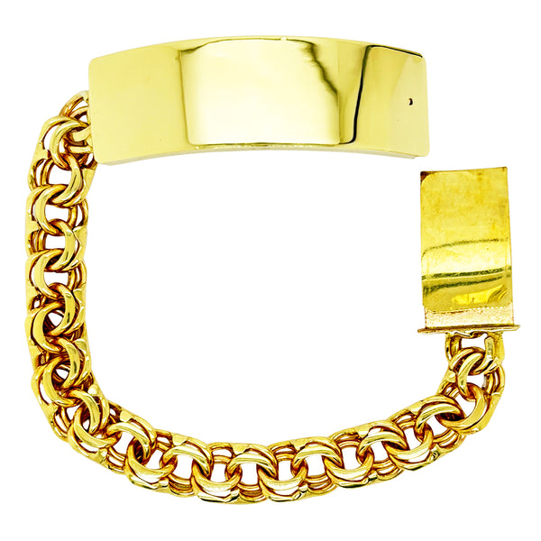 CHINO BRACELET WITH PLAIN PLATE ED000045