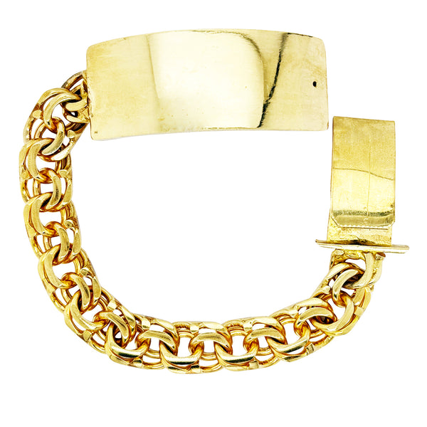 CHINO BRACELET WITH PLAIN PLATE ED00070