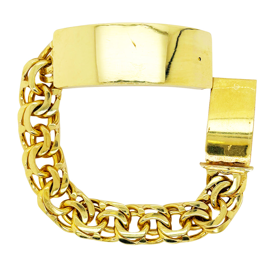 CHINO BRACELET WITH PLAIN PLATE 79.00 GM