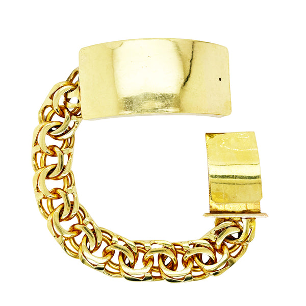 CHINO BRACELET WITH PLAIN PLATE ED00096