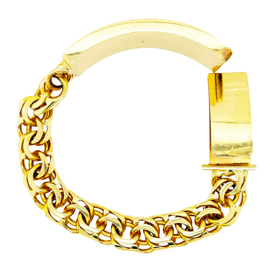 CHINO BRACELET CLOSED TIGHT LINK WITH PLAIN PLATE 95.00 GM