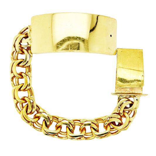 CHINO BRACELET WITH PLAIN PLATE 75.70 GM