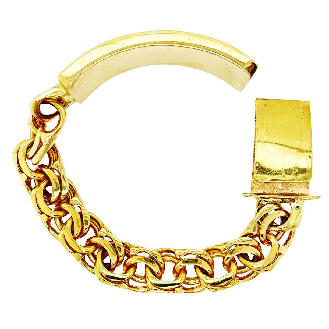 CHINO BRACELET WITH PLAIN PLATE 75.70 GM