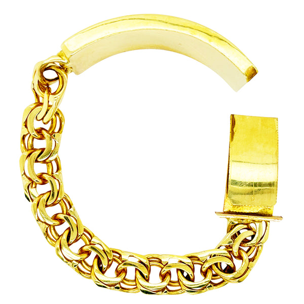 CHINO BRACELET WITH PLAIN PLATE ED006510