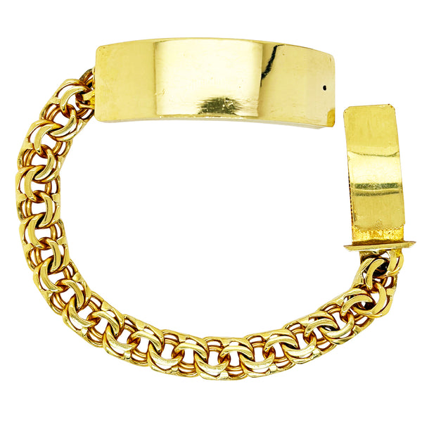 CHINO BRACELET WITH PLAIN PLATE ED004930