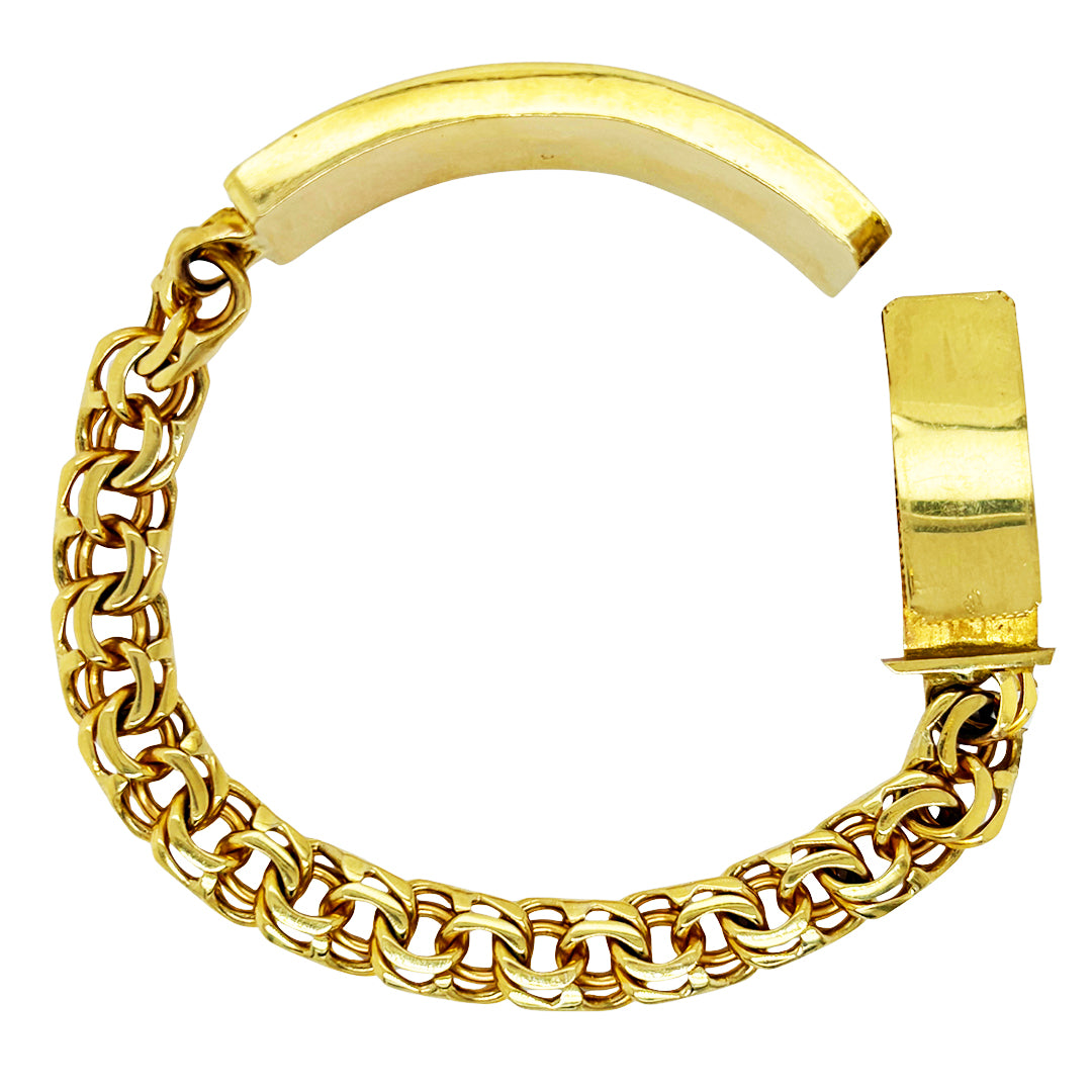 CHINO BRACELET WITH PLAIN PLATE 49.30 GM