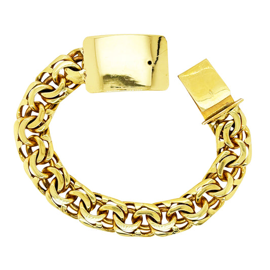 CHINO BRACELET WITH TIGHT LINK AND PLAIN PLATE 67.60 GM