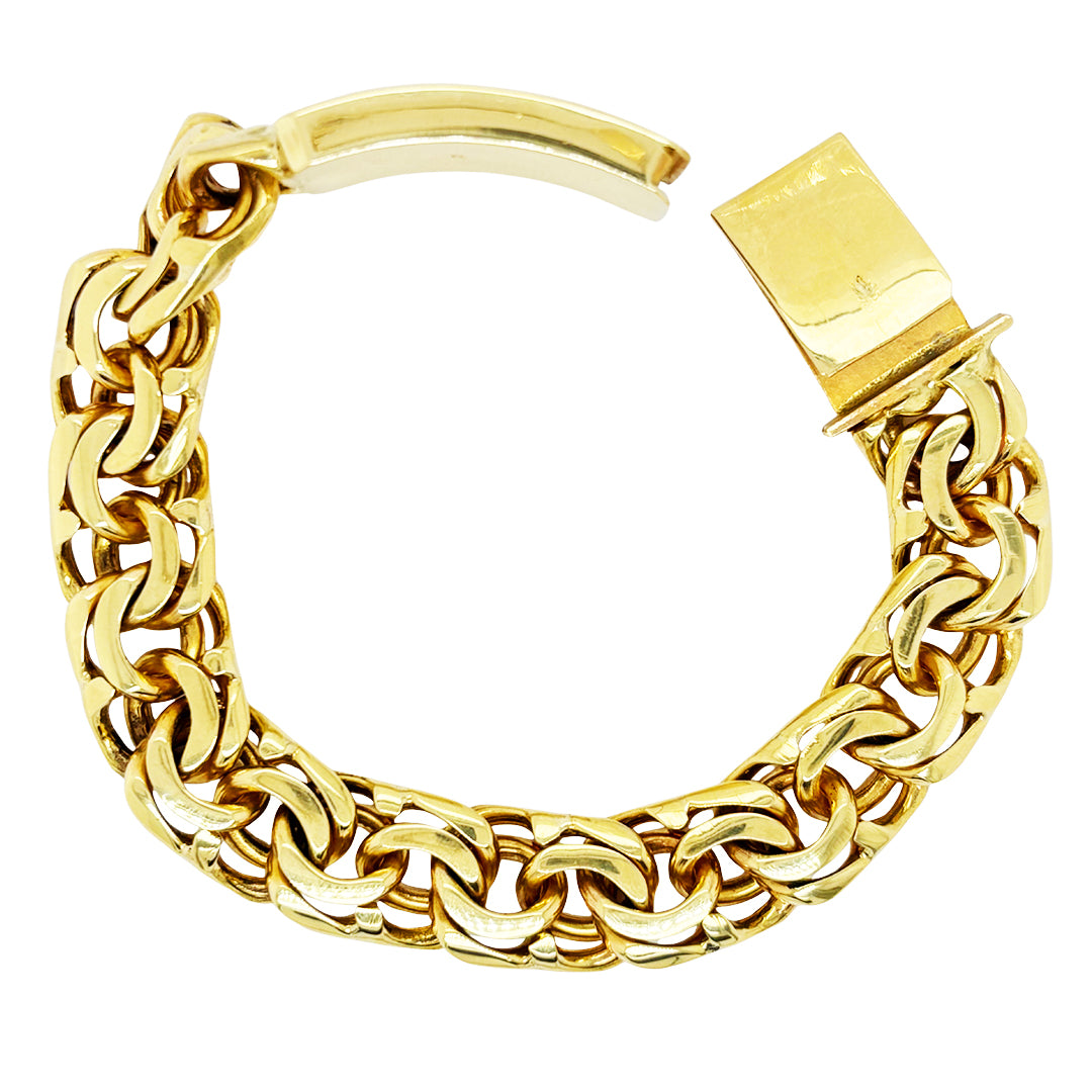 CHINO BRACELET WITH TIGHT LINK AND PLAIN PLATE 67.60 GM