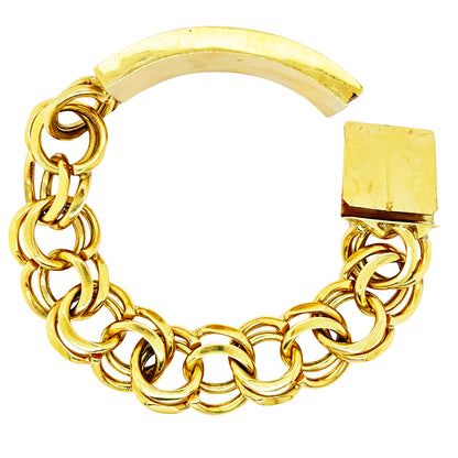 CHINO BRACELET WITH PLAIN PLATE ED014520