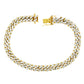 SOLID MIAMI CUBAN BRACELET WITH RHODIUM DIAMOND CUTS 24.90 GM