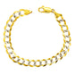 SOLID CUBAN BRACELET WITH RHODIUM DIAMOND CUTS ED001220