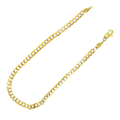 SOLID CUBAN BRACELET WITH RHODIUM DIAMOND CUTS ED00003