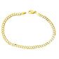SOLID CUBAN BRACELET WITH RHODIUM DIAMOND CUTS ED00270