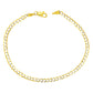 SOLID CUBAN BRACELET WITH RHODIUM DIAMOND CUTS ED00250