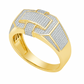 10KY 0.60CTW MICROPAVE DIAMOND MENS RING