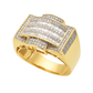 10KY 0.85 CTW  BAQUETTE DIAMOND MEN'S RING
