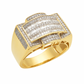 10KY 0.85 CTW  BAQUETTE DIAMOND MEN'S RING