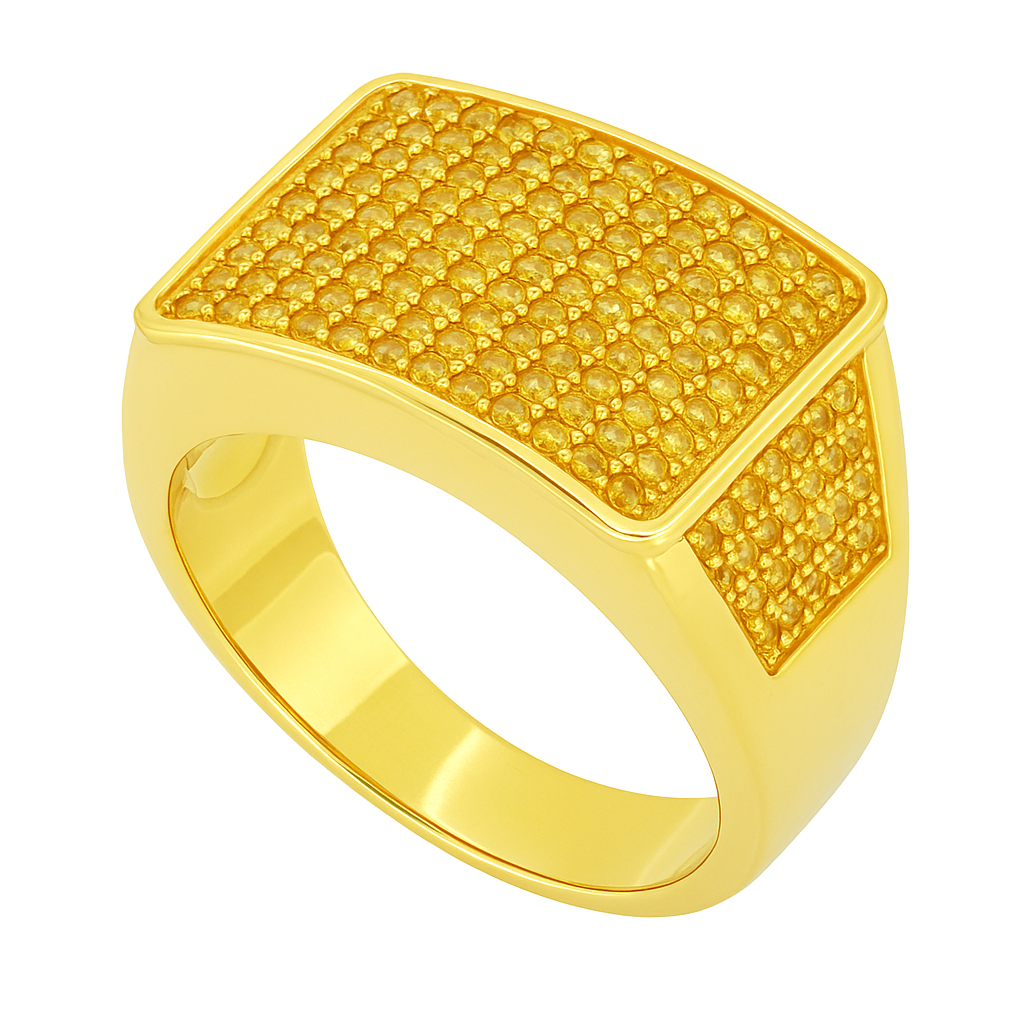 10KY 1.00CTW YELLOW DIAMOND MENS RING