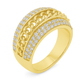 10K Yellow Gold Men's Cuban Link w/ CZ's