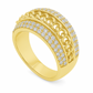 10K Yellow Gold Men's Cuban Link w/ CZ's