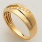 14KY 0.20CTW DIAMOND MENS RING - DIAGONAL ROW