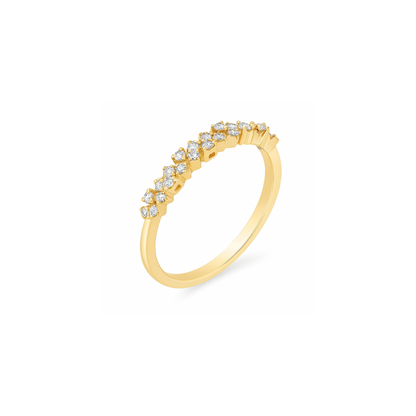 14KY 0.35CTW DIAMOND FANCY BAND