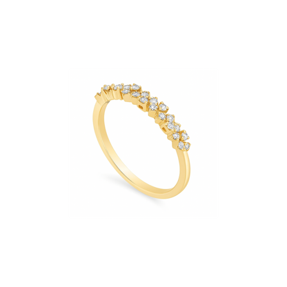 14KY 0.35CTW DIAMOND FANCY BAND