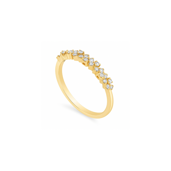 14KY 0.35CTW DIAMOND FANCY BAND