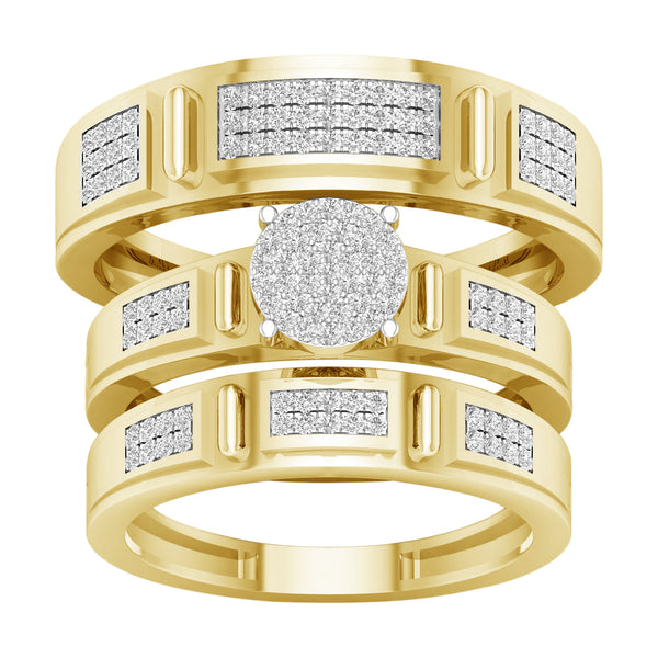 10K 0.50ct Diamond Trio Set