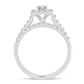 10K 1.00CT Lab Grown Bridal Set