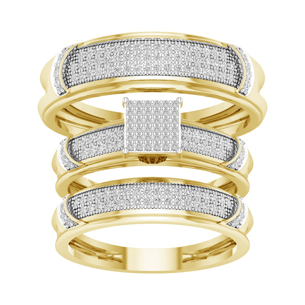 10K 0.50ct Diamond Trio Set