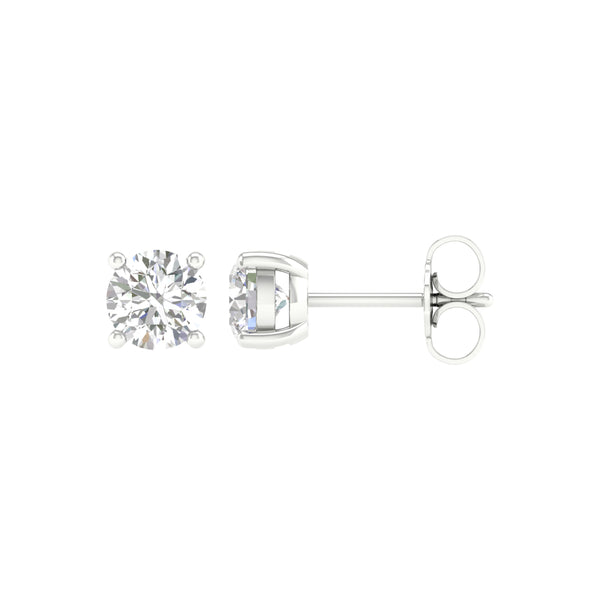 14K 1.00CT Certified Lab Grown Diamond Earrings ( IGI Certified )