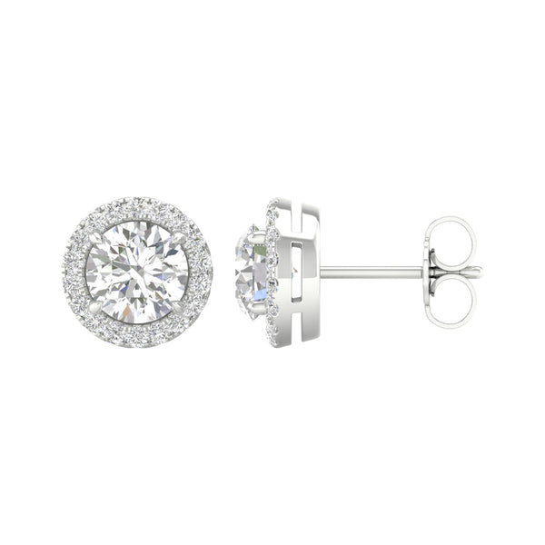 14K 2.25CT Certified Lab Grown Diamond Earrings ( IGI Certified )