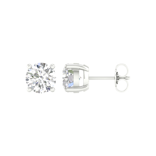 14K 3.00CT Certified Lab Grown Diamond Earrings ( IGI Certified )