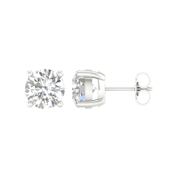 14K 4.00CT Certified Lab Grown Diamond Earrings ( IGI Certified )