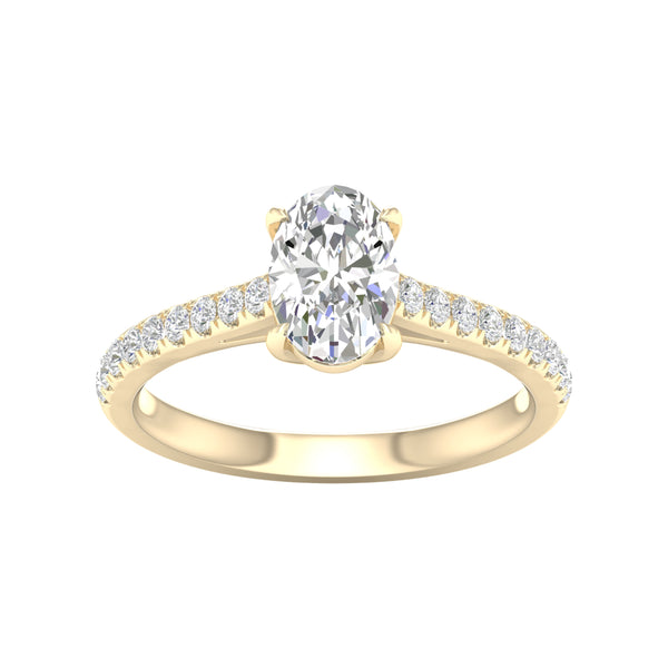 14K 1.75CT Certified Lab Grown Diamond Ring ( IGI Certified )