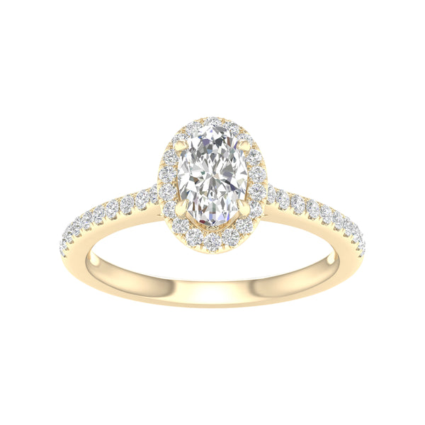 14K 1.00CT Certified Lab Grown Diamond Ring ( IGI Certified )