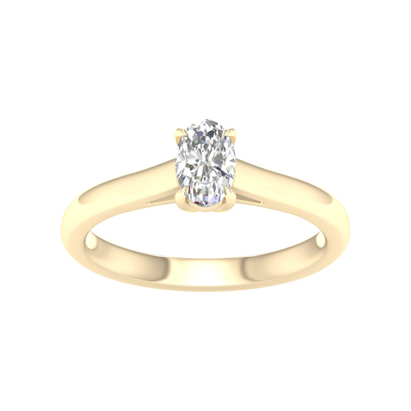 14K 0.50CT Certified Lab Grown Diamond Ring ( IGI Certified )