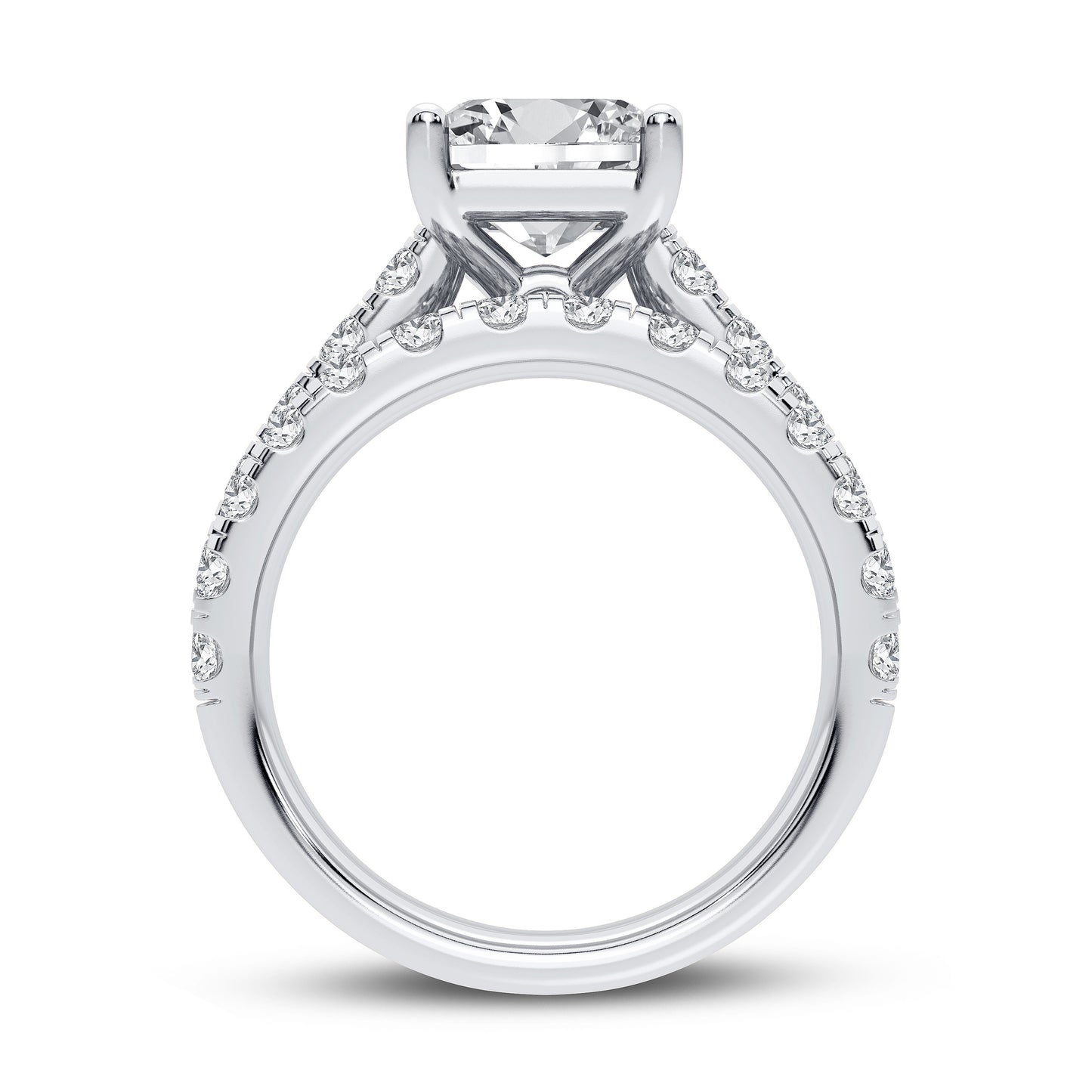 14K 5.00CT Certified Lab Grown Diamond Bridal Set