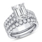 14K 5.00CT Certified Lab Grown Diamond Bridal Set