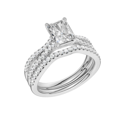 14K 1.40ct Lab Grown Diamond Bridal Set