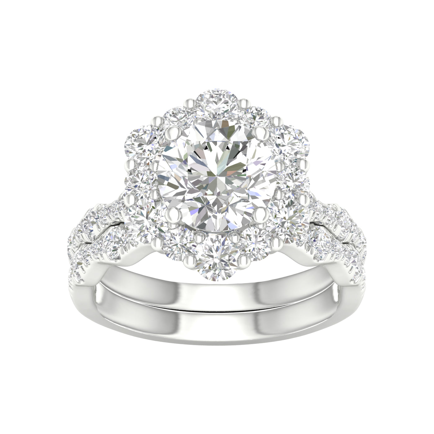 14k 3.75CT Lab Diamond Bridal Set – Exotic Diamonds