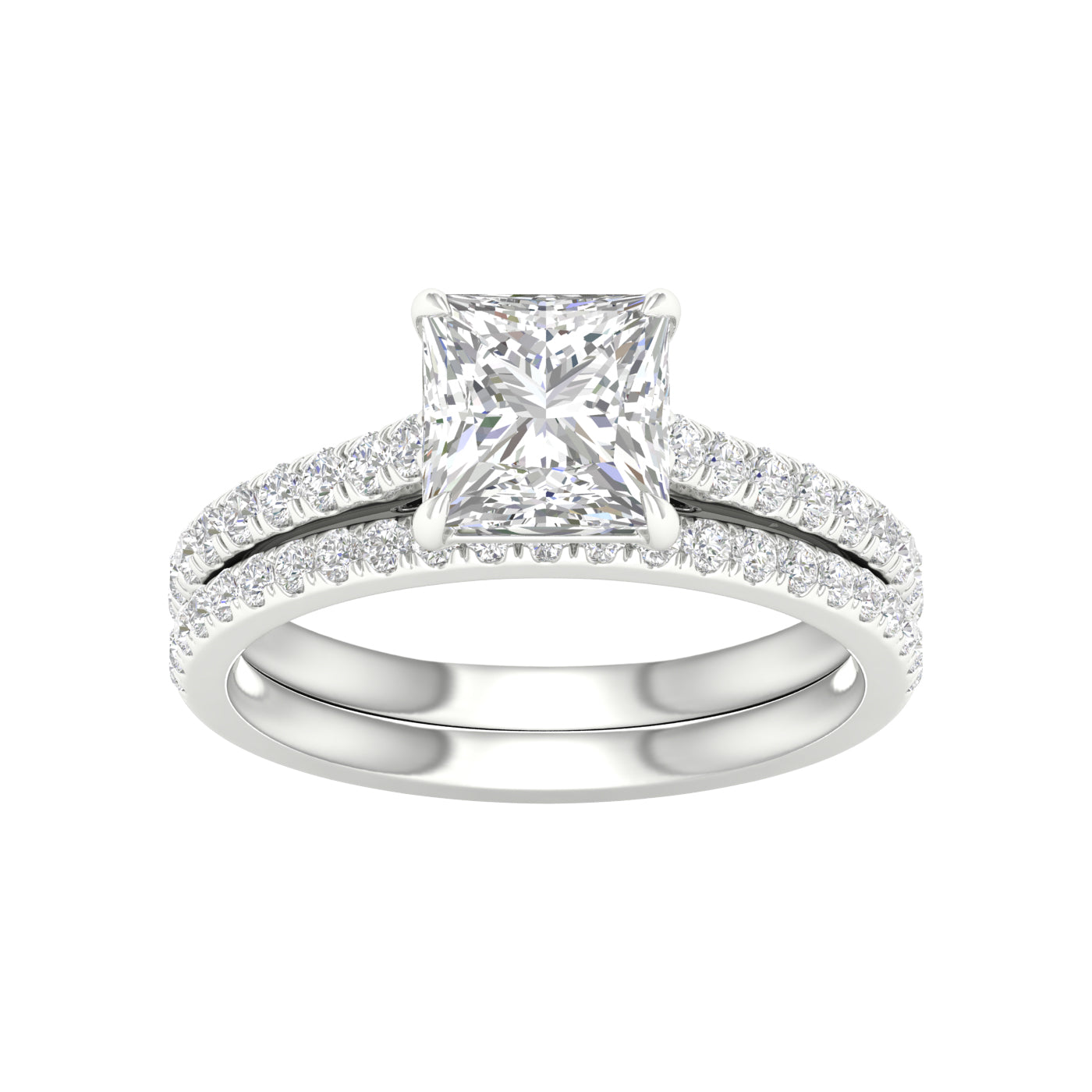 14K 2.50CT Lab Diamond Bridal Set