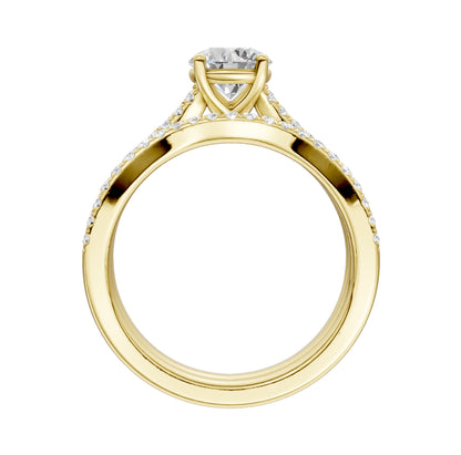 14K 1.40CT Lab Grown Diamond Bridal Set