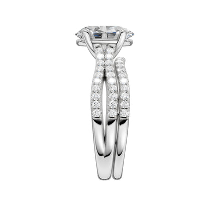 14K 1.40CT Lab Diamond Bridal Set