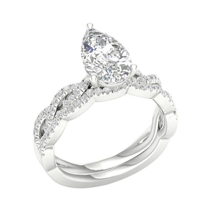 14K 2.40CT Lab Grown Diamond Bridal Set